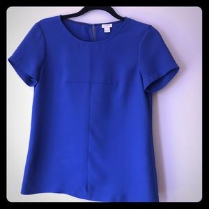 Simple cobalt blouse - JCrew Factory
